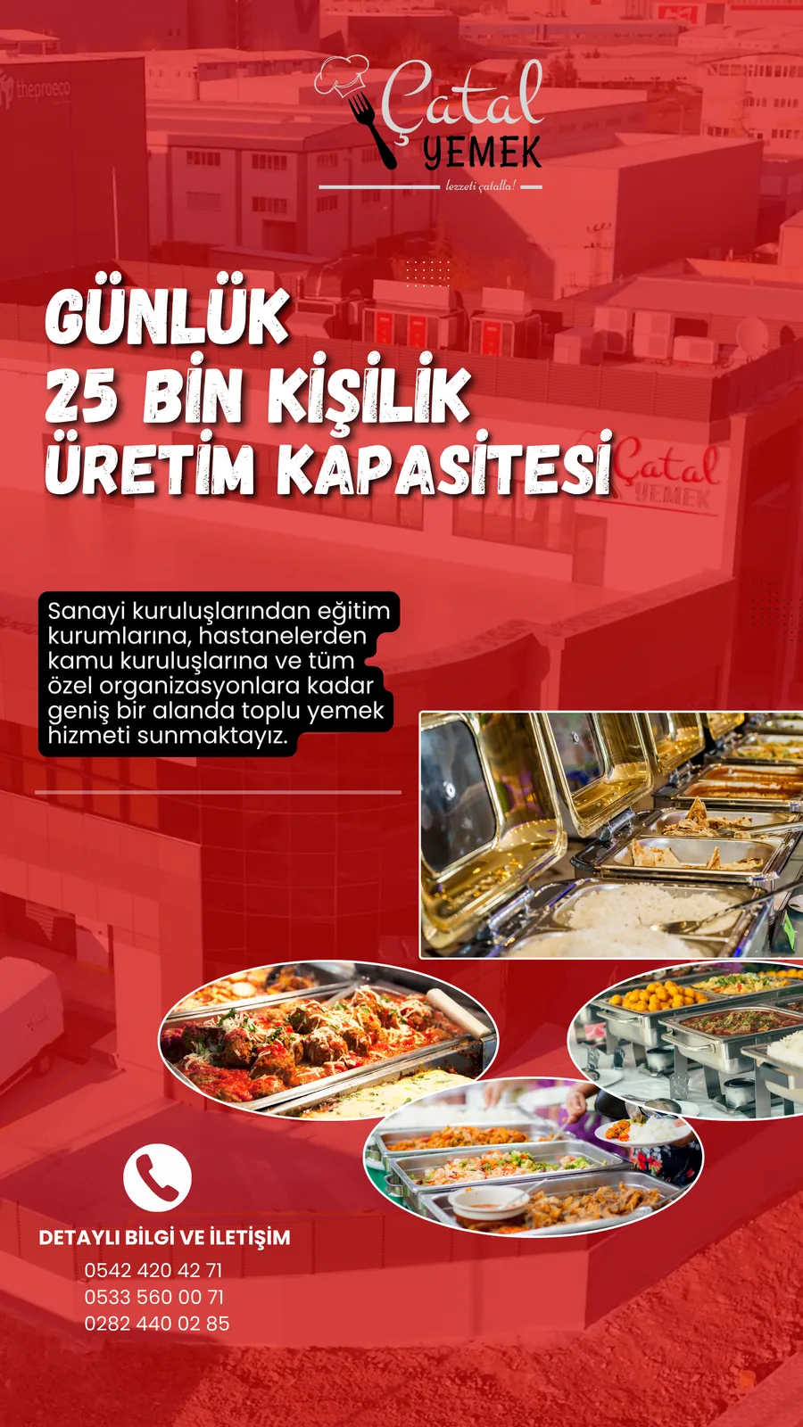 Günlük 25.000 kişilik üretim kapasitesi